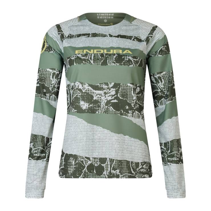 Damska koszulka Endura Patchwork Printed L/S Tee LTD