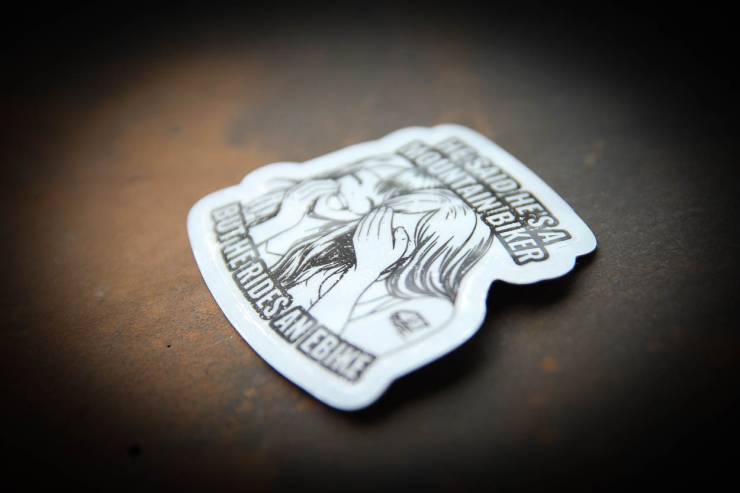 Naklejka 43Ride He said he is a mountain biker... Brokat (2)