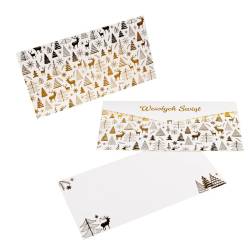 Koperta upominkowa na kartę podarunkową Premium  biała 