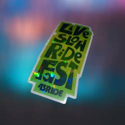 Obrazek dla: Naklejka 43Ride "Live Slow Ride Fast"